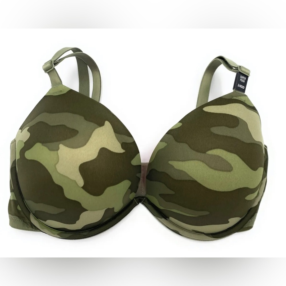 PINK Victoria’s Secret Wear Everywhere Super Push-Up Bra 32C Camo NWT
